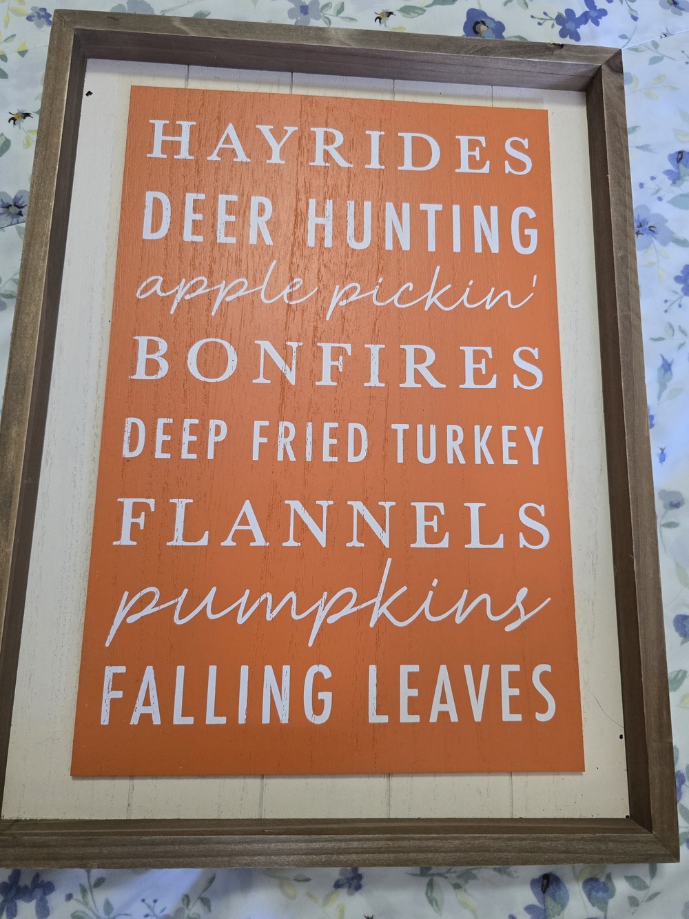 Bass Pro Shops Orange & White Fall Words Wall Art Sign
